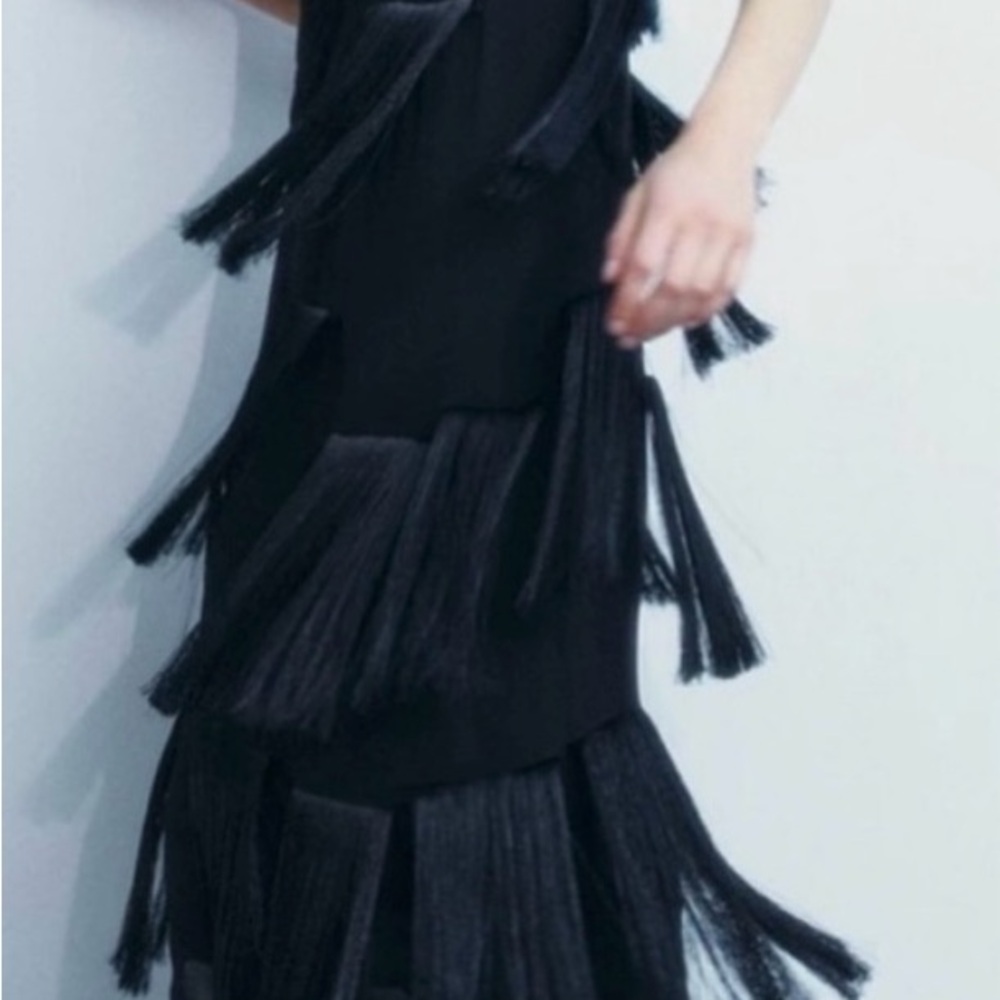 Black Fringe Dress